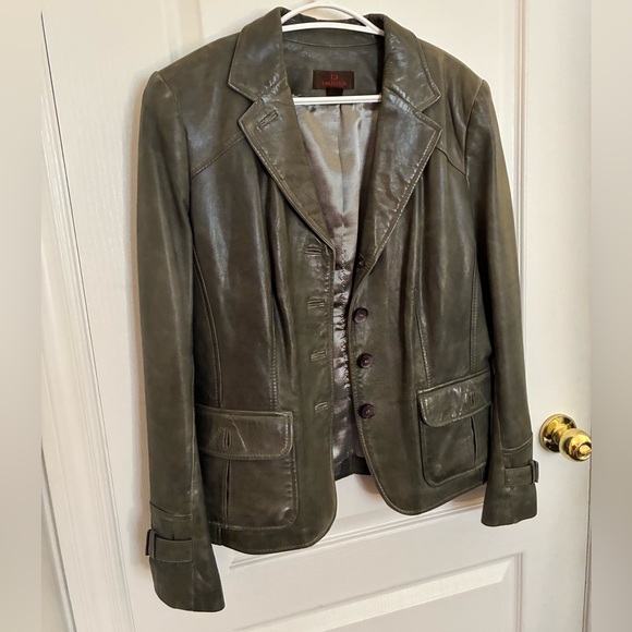 Danier Jackets & Blazers - Danier Olive Leather Jacket